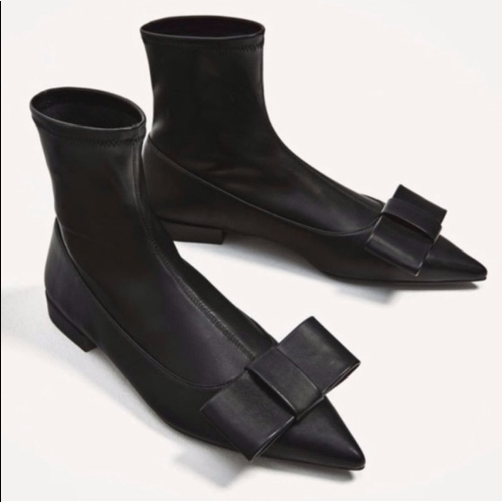 Zara Bow Ankle Boots